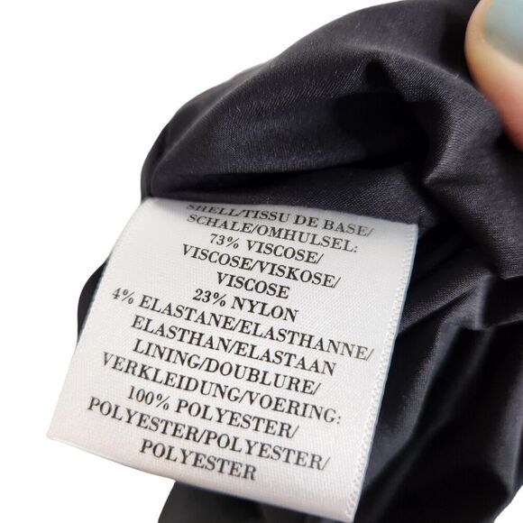 L.K. BENNETT Dress Womens 4‎ Black Cap Sleeve Shift Dress Officecore Corpcore - Picture 8 of 9